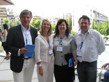 From left: Dietr Zorczak (President 2011-12), Gunilla Broadbent (Present), Angela Orsaris (TMIC), John Marinopoulos (Council Member)